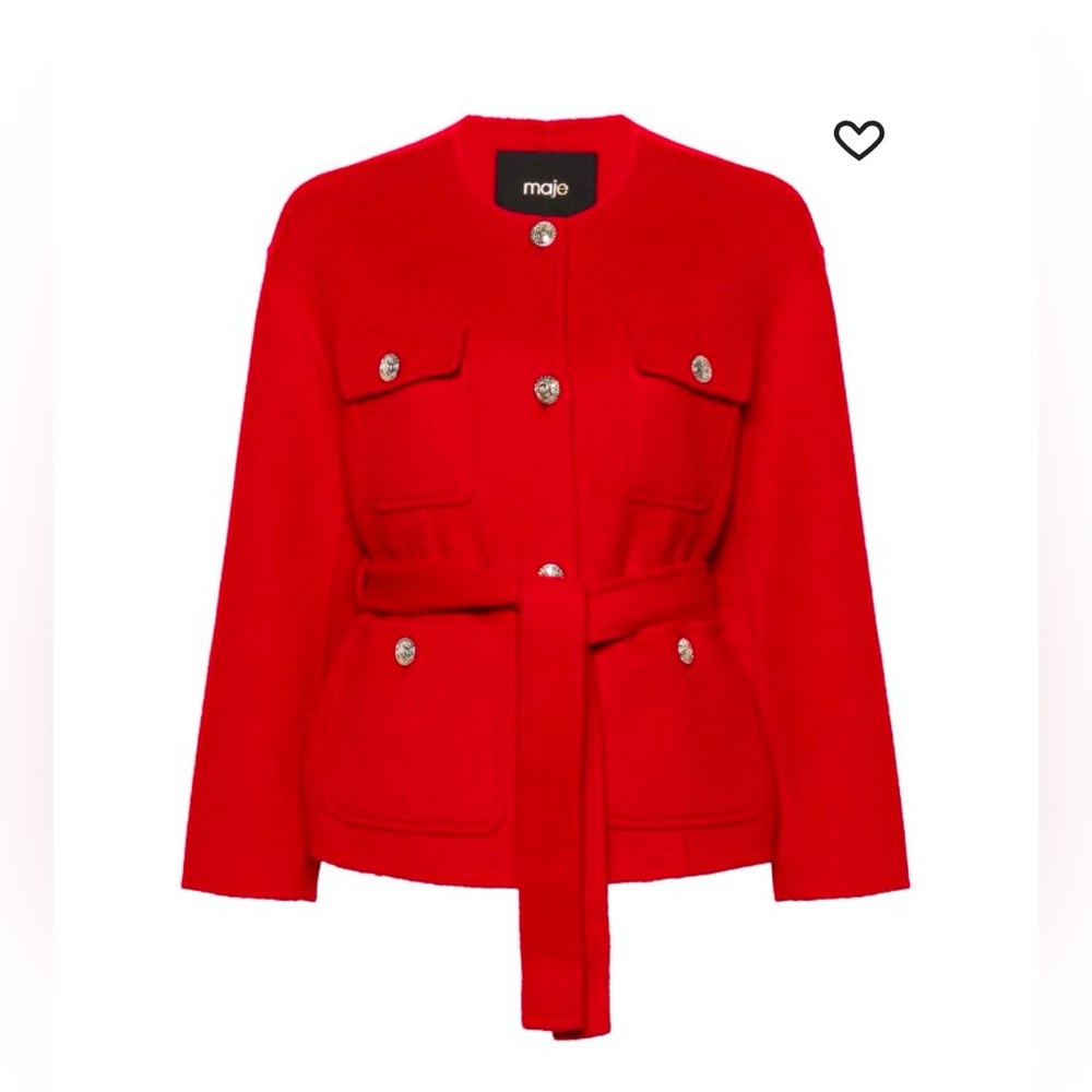 Maje Red Fitted Jacket for Women